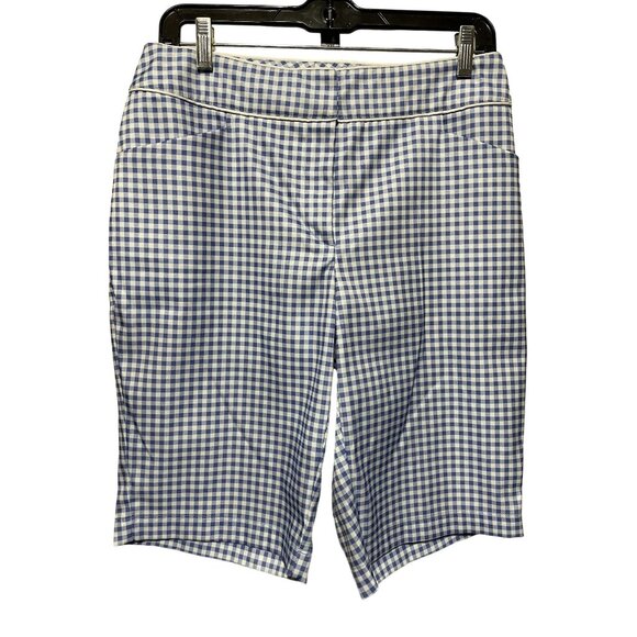 Tail White Label White Blue Checkered Bermunda Shorts - Picture 1 of 4